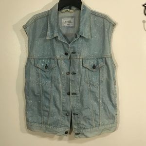 Forte Couture of Forte Dei Marmi Denim Vest Distressed Sz S - SEE MEASUREMENTS